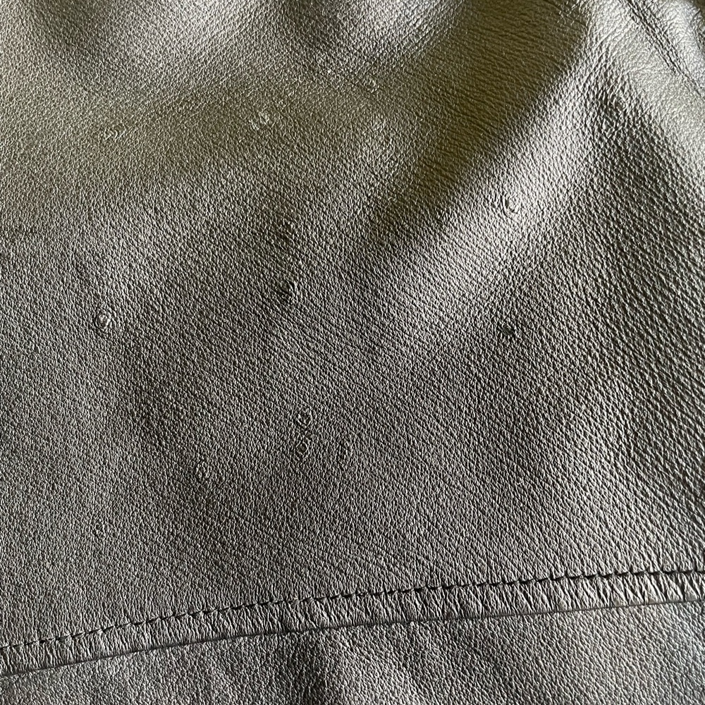 Cougar Leather Jacket Vintage Zip Up & Snap 4 Outside Pockets Lined Black Large - Picture 5 of 13